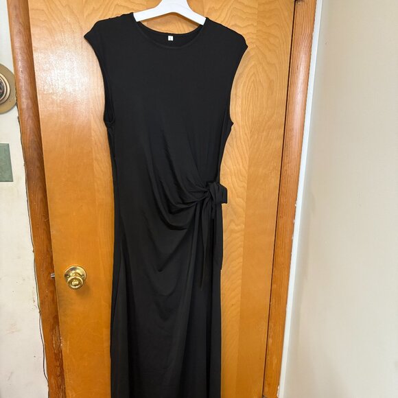 Amazon Women's Large Black Maxi Dress Sleeveless - Picture 1 of 8
